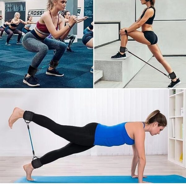 Ankle Strap Resistance Bands Hip Leg Strength Pull Rope Fitness Elastic Training Home Yoga Pilate Crossfit Workout Gym Equipment - Image 3