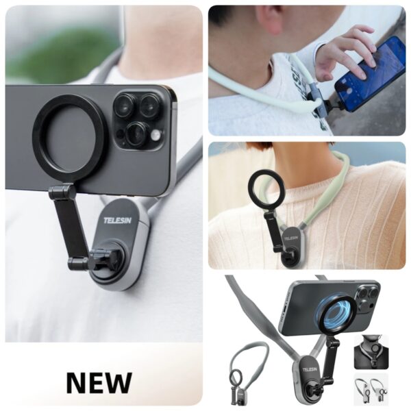 Silicone Phone Magnetic Neck Mount Quick Release Hold For Phone Magsafe Magnetic Suction Cell Phone Neck Hanging Bracket - Image 5