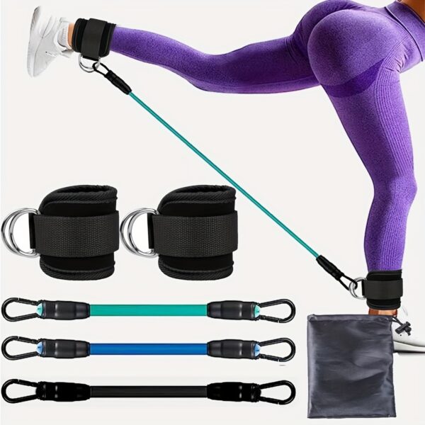 Ankle Strap Resistance Bands Hip Leg Strength Pull Rope Fitness Elastic Training Home Yoga Pilate Crossfit Workout Gym Equipment - Image 6