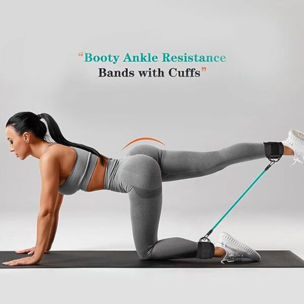 Ankle Strap Resistance Bands Hip Leg Strength Pull Rope Fitness Elastic Training Home Yoga Pilate Crossfit Workout Gym Equipment - Image 7