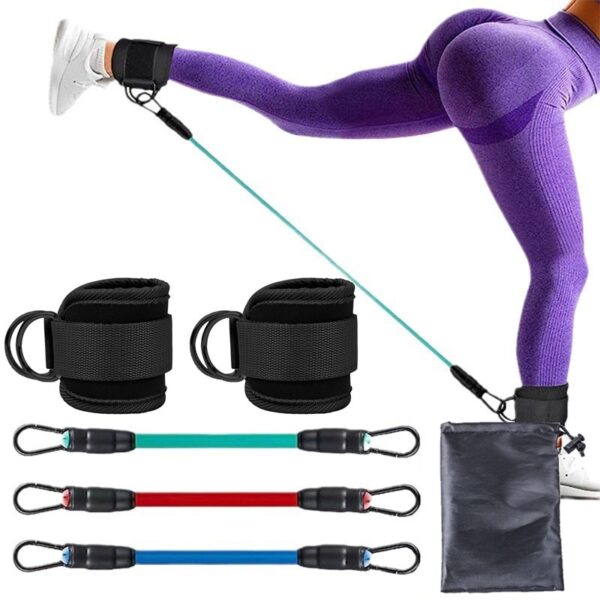 Ankle Strap Resistance Bands Hip Leg Strength Pull Rope Fitness Elastic Training Home Yoga Pilate Crossfit Workout Gym Equipment - Image 10